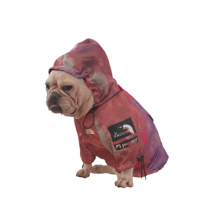 

Trend brand pet windproof rainproof rain coat north face brand dog jacket dog coat clothes, Picture