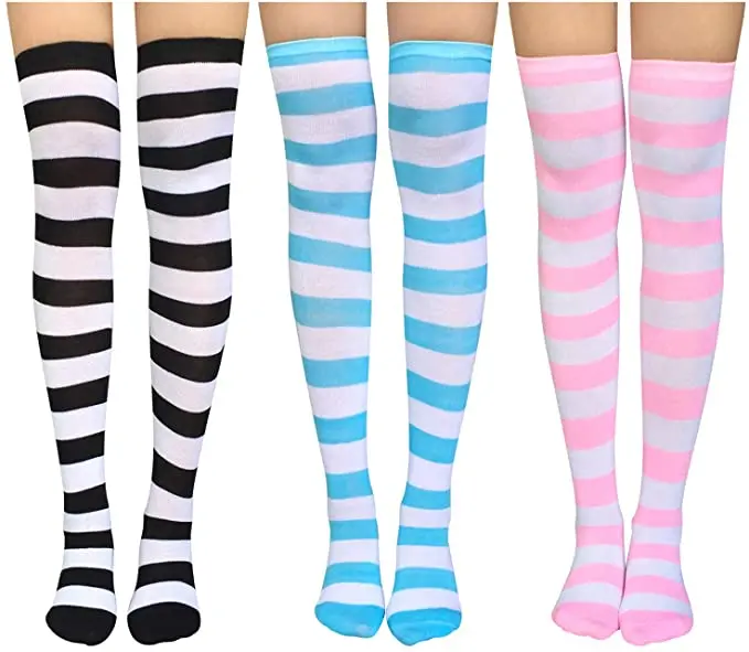 

Long Girls Women Thigh Over The Fashion Custom Cotton Cheap Girl Woman Breathable Novelty Business Knee High Socks, Picture shown