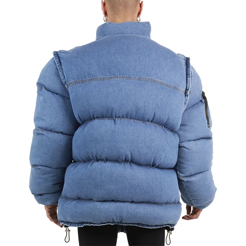 puffer denim jacket