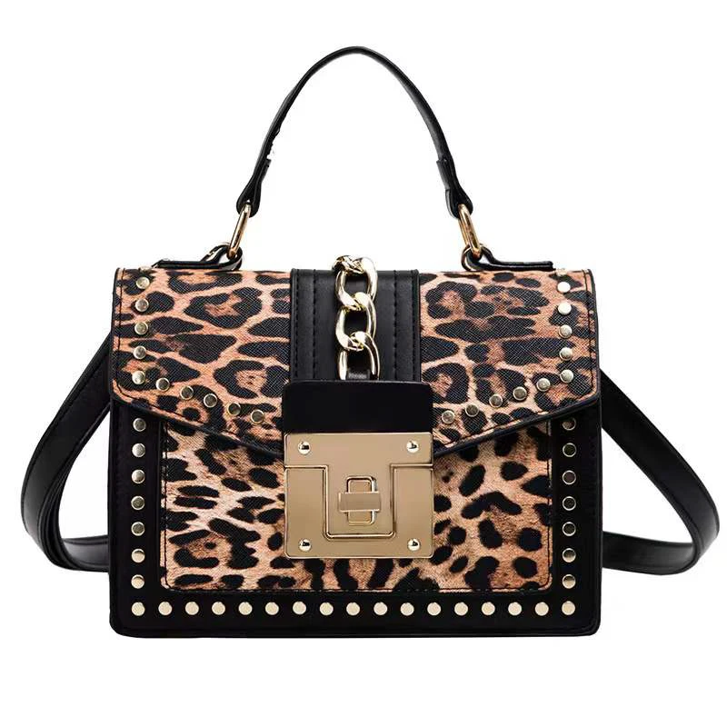 

bolsos de mujer Women Hand Bag Fashion Leopard Pattern Crossbody Bag Designer Messenger Bag For Lady, Mutil-color