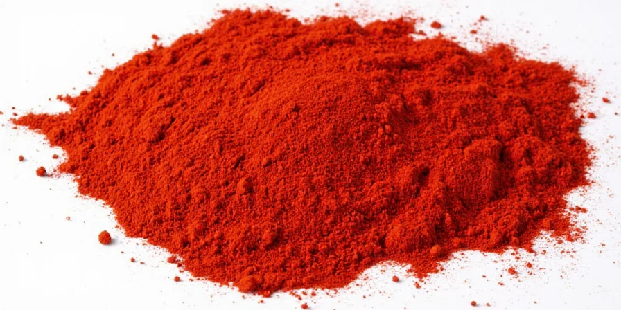 Neatly labeled spice jars including red chili powder