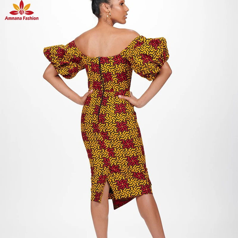 Off shoulder outlet kitenge dresses