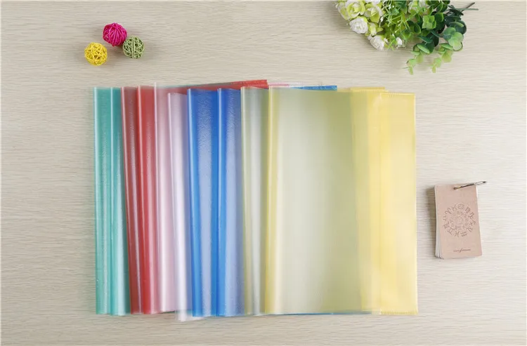 
A4 A5 B5 Plastic Material Clear Transparent Book Cover Accept Customized Color 