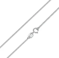 

wholesale 1.0 mm 925 sterling silver curb chain italy 16 inches 18 inches silver chain