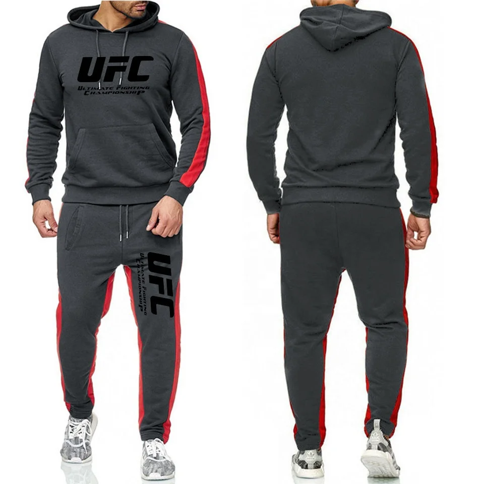 

Cheapest Price Custom made sweatsuit sweat suits custom Ufc logo custom hoodie tracksuit mens fitness sweatsuit, Many color mix