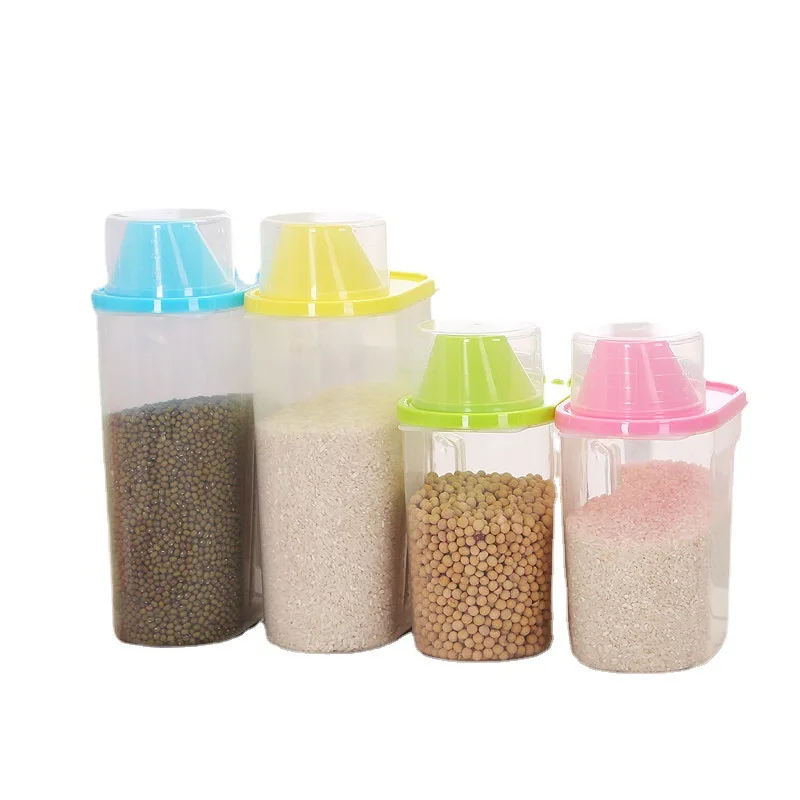 

Airtight Food Storage Containers with Lids for Kitchen OrganizationPlastic Kitchen Storage ContainersCereal Rice Pasta Flou