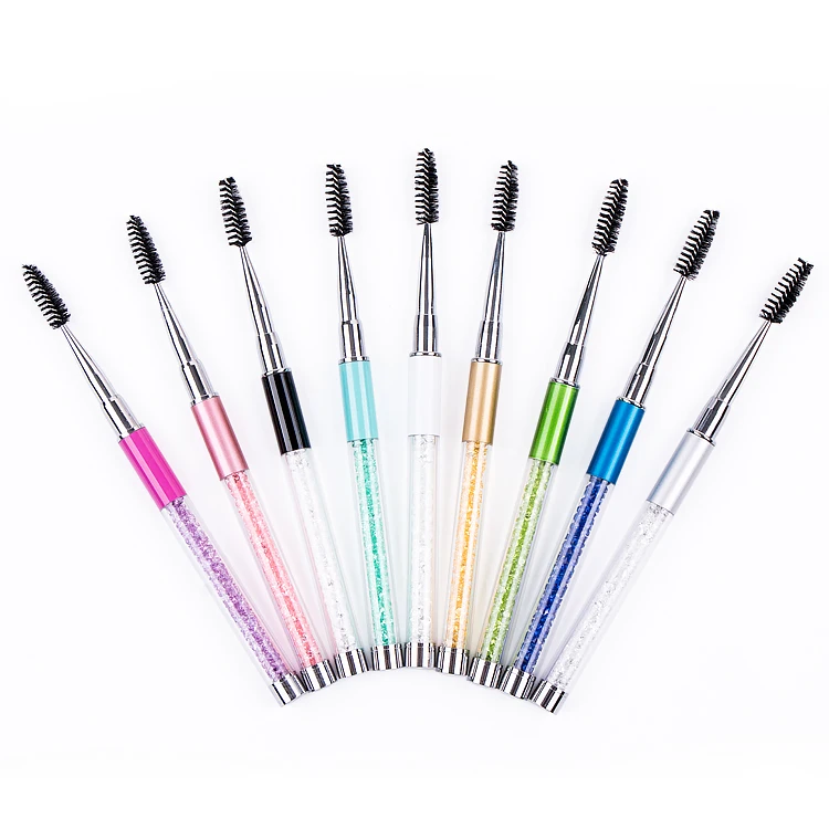 

Private Label Reusable Diamond Rhinestone Crystal Eyelash Brush With Cap
