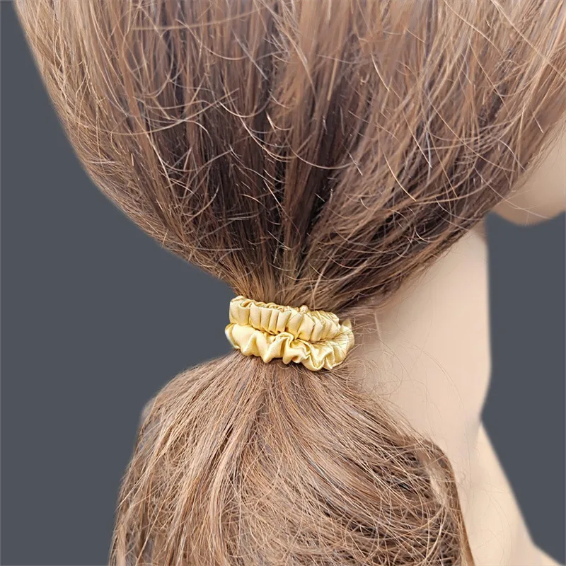 
Hair Accessories Small Scrunchy 100% Mulberry Hair Elastic Band Silk Scrunchies 