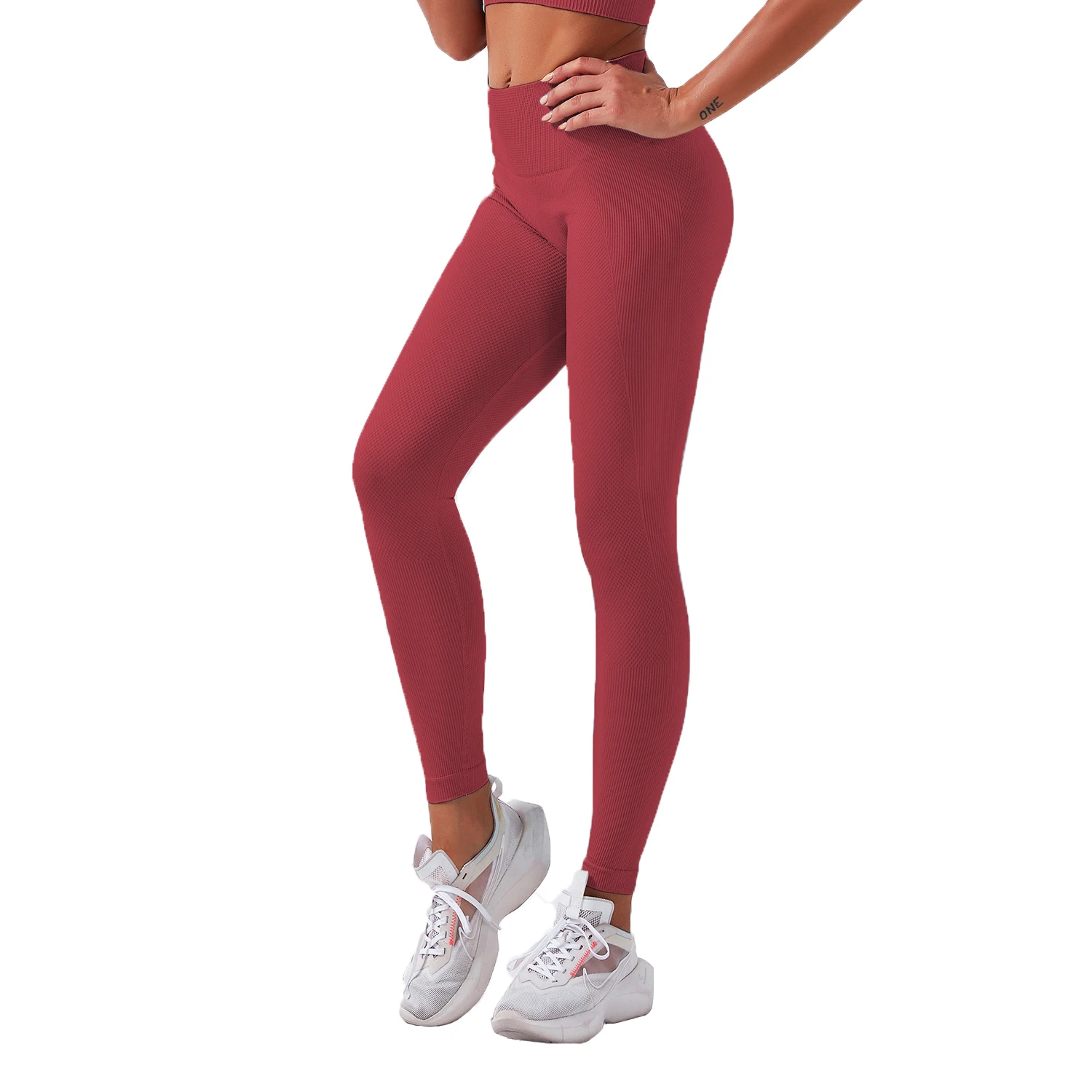 

High Stretch Yoga Women'S Speed Dry Nylon Solid Color Leggings Casual Sports Fitness Women'S Pants, As pic shown and support oem