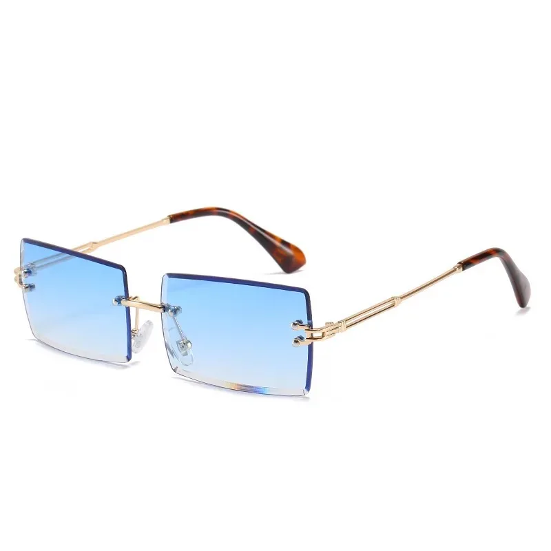 

16 New Colors Updated Frameless Trimmed Square Sunglasses Fashion Small Sun Glasses 2019, 16 color