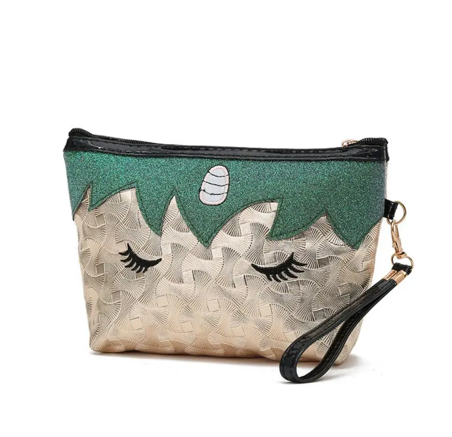 

Cheap bulk wholesale PU leather easy carry portable custom cosmetic bag makeup, 6 colors can choose
