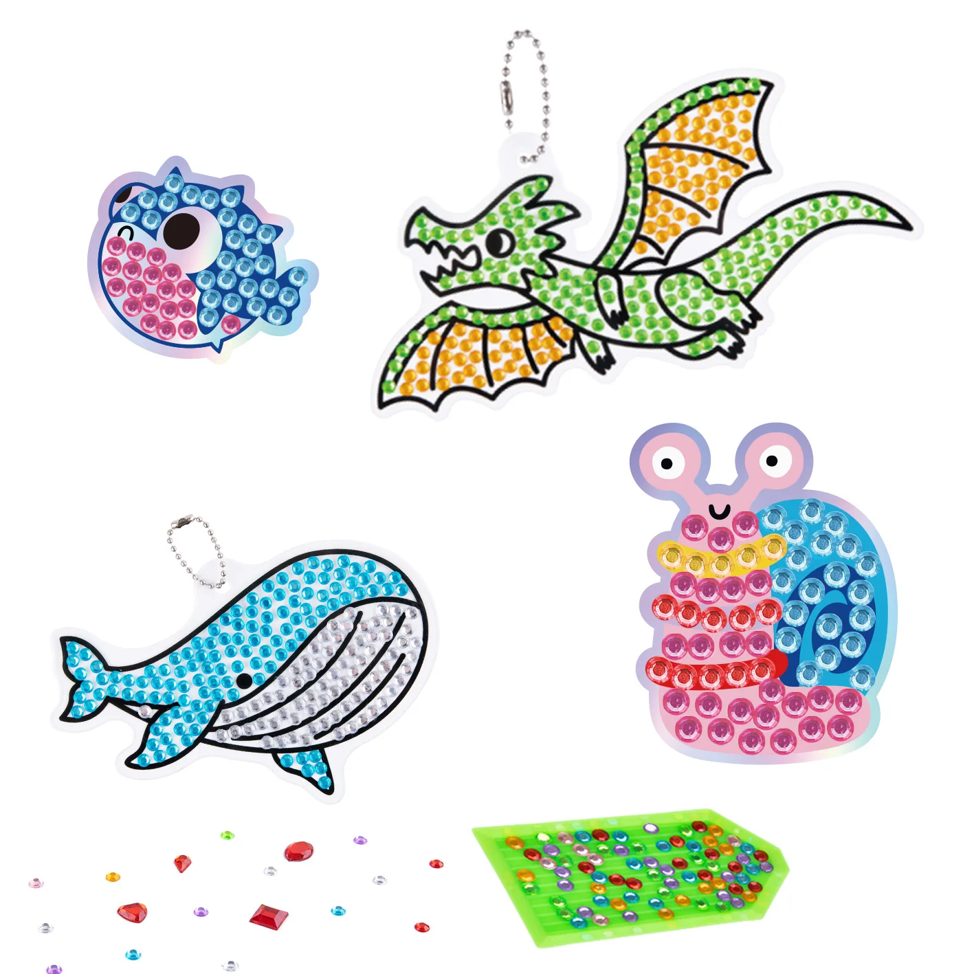 

Big Gem Art Kit DIY Diamond Painting Cartoon Stickers Kit Handmade Arts for Kids