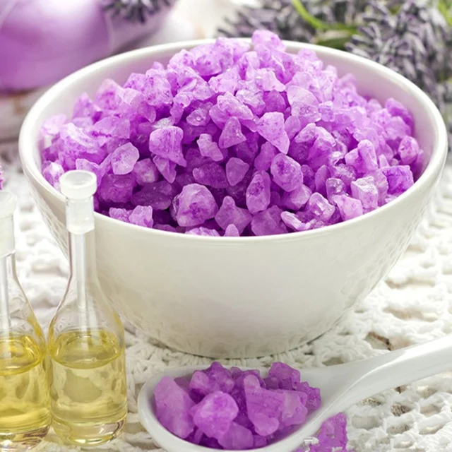 
Purple Lavender purifying cleansing Essential Oil Bath Sea Salt 