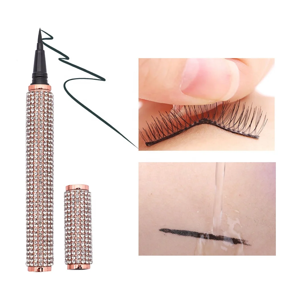 

Wholesale private label waterproof liquid magic self-adhesive eyeliner lash glue eyelashes pen for strip mink eyelashes eyeliner
