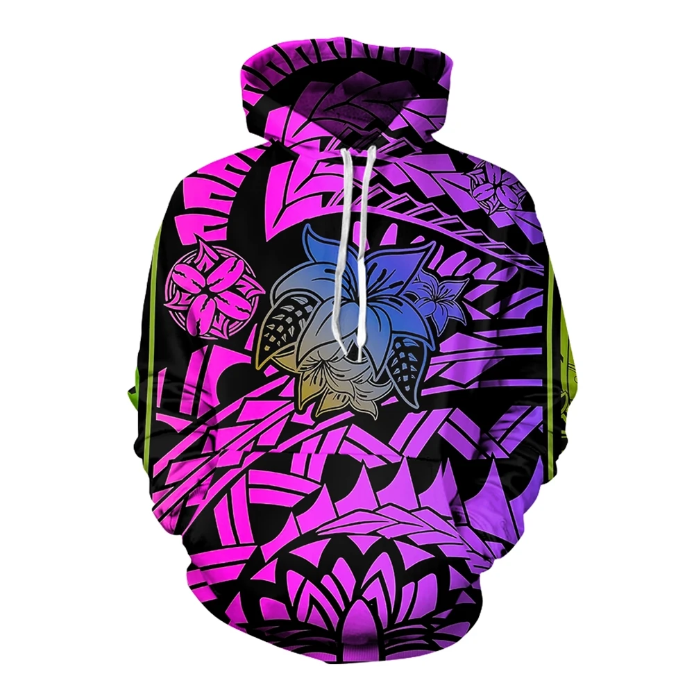 

OEM Stylish Polyester Blended Fleece Fashion Loose Fit Hooded Sweatershirt Polynesian Custom hoodies for Women 2021 Spring, Customized color