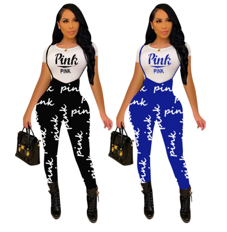

2021 Trendy Short Sleeve T-shirt And Pants Tracksuit Matching Spring Women Two Piece Set, Picture shown