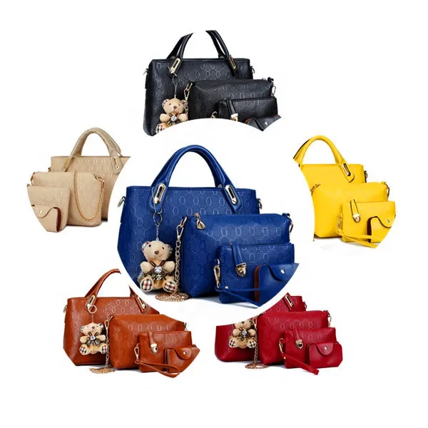 

Luxury Vintage Female Messenger Bag Women 4 Set Handbags Pu Leather Ladies Bags Handbag Set, Customizable