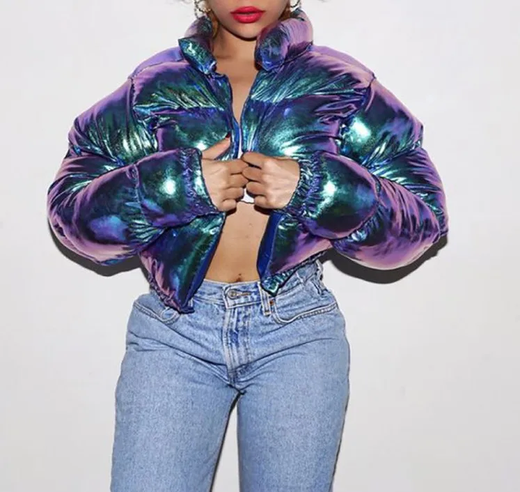 

JXS1226 women winter clothing 2021 Warming Solid Zipper Cotton puff jacket women jackets, As picture