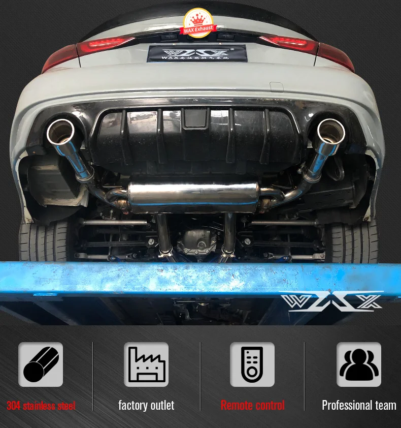 Performance Catback 304 Stainless Steel Exhaust Pipes valvetronic exhaust muffler catback for INFINITI QX70 2013-2021