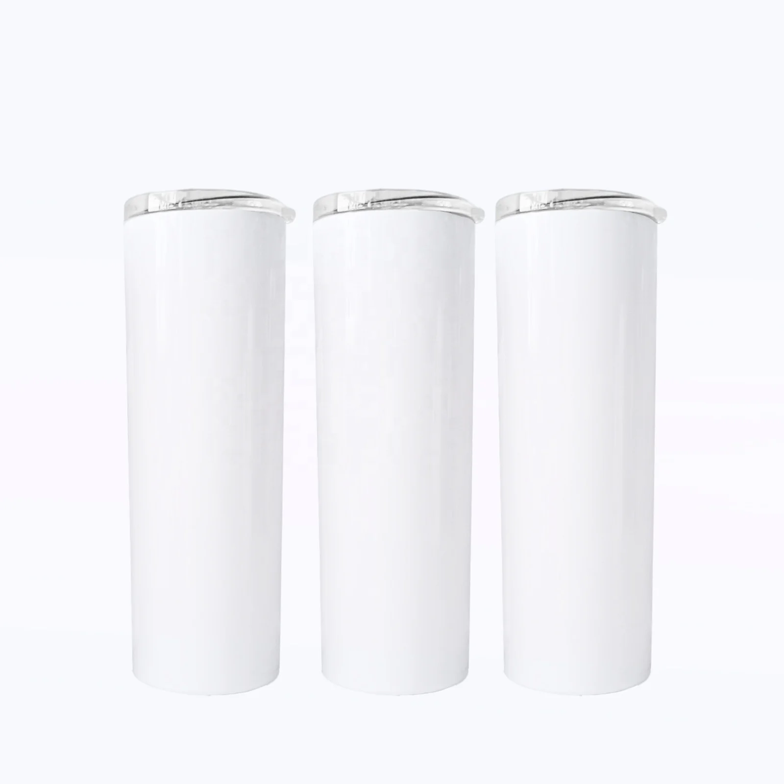 

USA warehouse free shipping 600ml Double Wall Vacuum Insulated Stainless Steel blanks sublimation tumblers 20 oz straight, Sublimation white