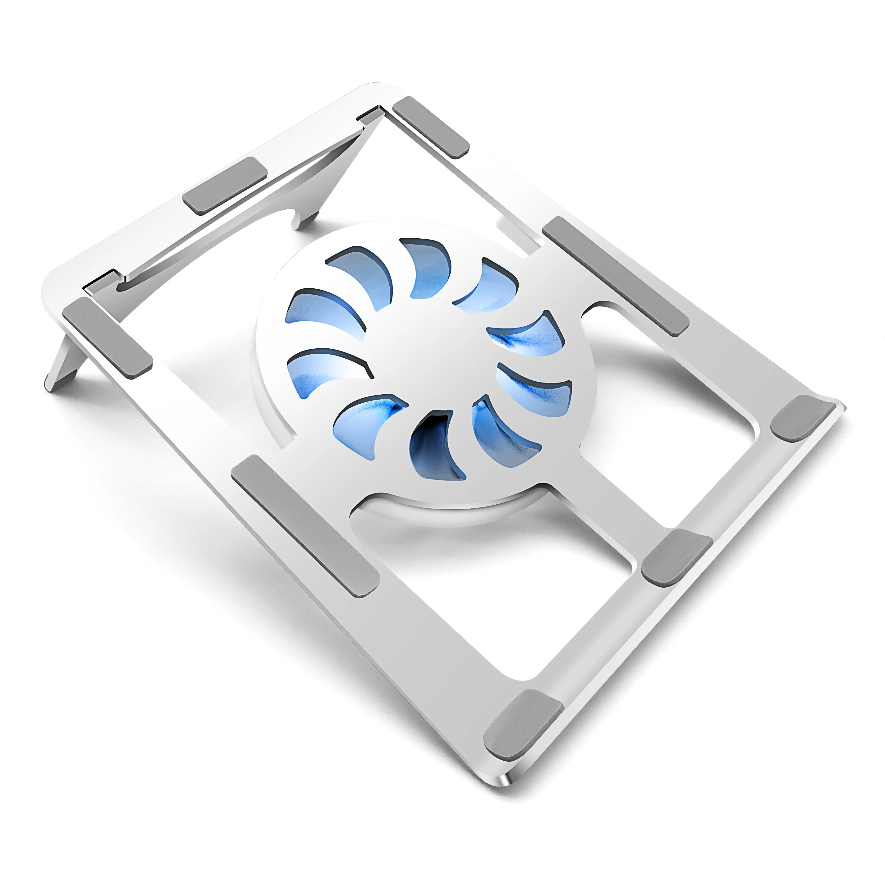 

M9 Stand Laptop with Fan Aluminum Alloy Laptop Stand with Cooling Fan, Silver