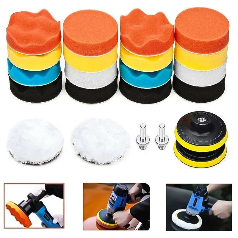 Self Adhesive Buffing Waxing Sponge Wool Wheel Polishing Pad For Car Polisher