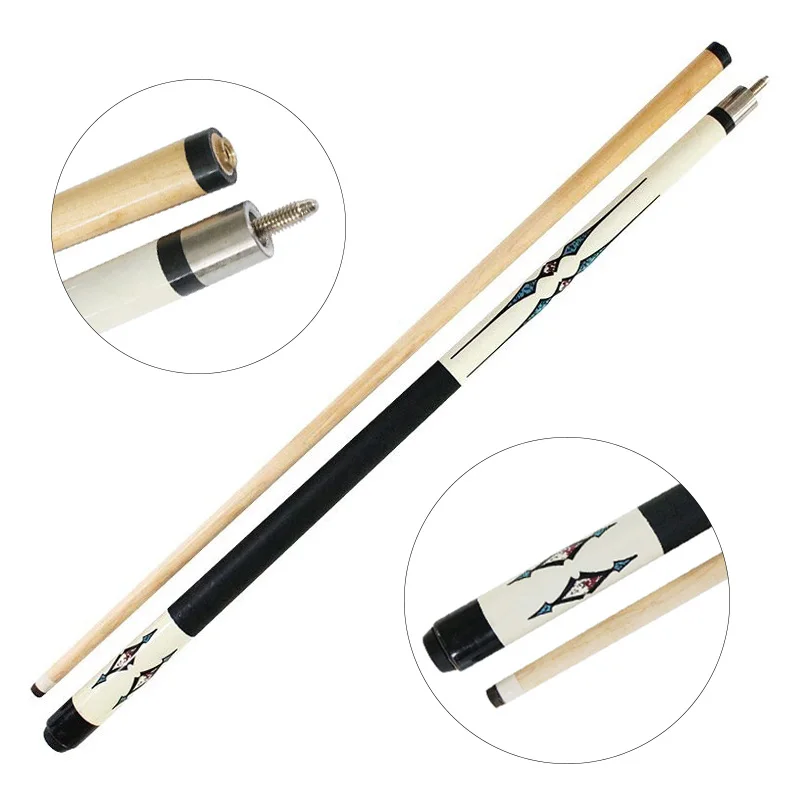 High Quality White Canadian Maple Wood 13mm 1/2 Billiard Pool Cue Stick