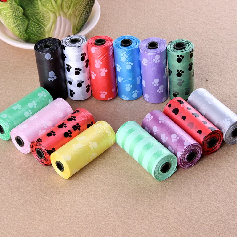 

Environment Compostable Custom Printed Biodegradable Colorful Degradable Pet Doggie Waste Poop Bags Dog Refill Garbage Bag, 14 color