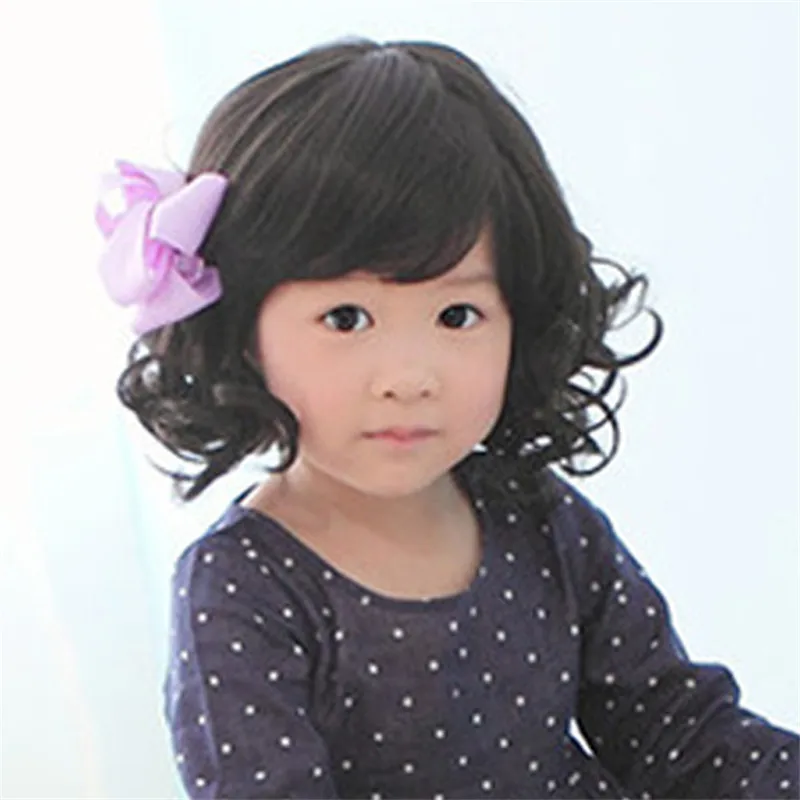 

Women Black Brown Heat Resistant Girls Cosplay Synthetic Wigs Short Children's Wig Hair