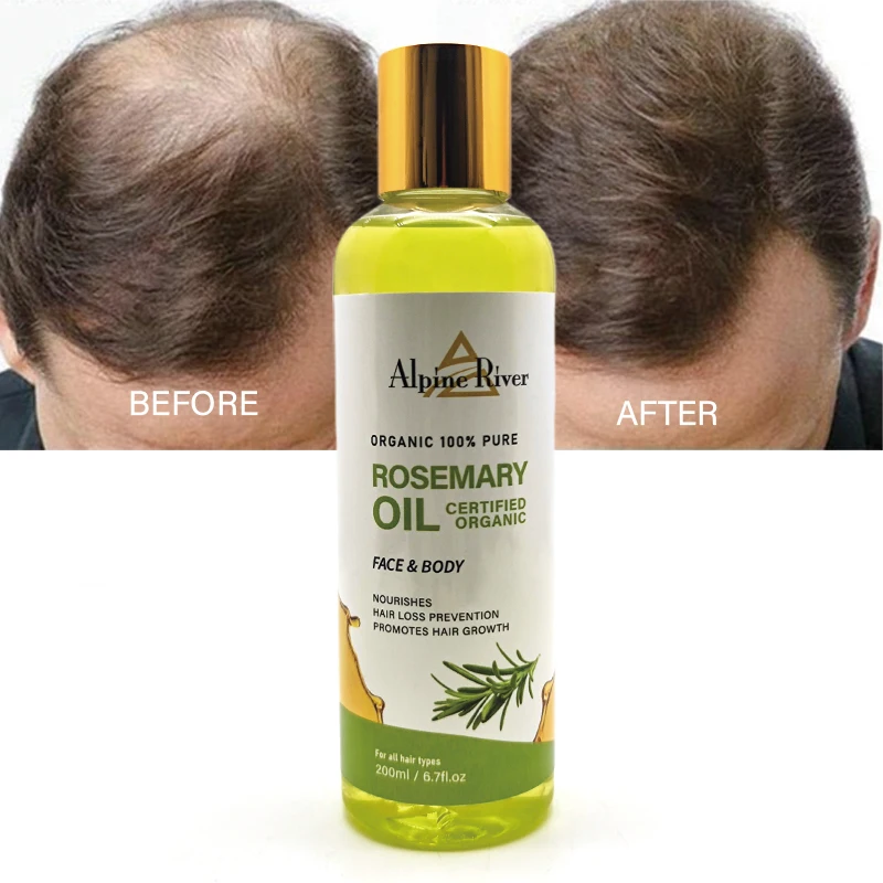 Private Label Alpine River Natural Organic Collagen Hair Moisturizing Anti-Split End Rosemary Hair Care Oil for Hair Growth