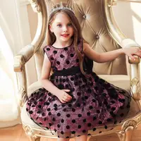 

Korean style wave-point girl dress Bright Princess Evening Dress for 3 years old kids dresses for weddings party