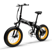 

1000W Full Suspension 13AH 48V Fat TIRE Electric Bike Bicycle Folding 20 inch fat bike Electric+Bicycle