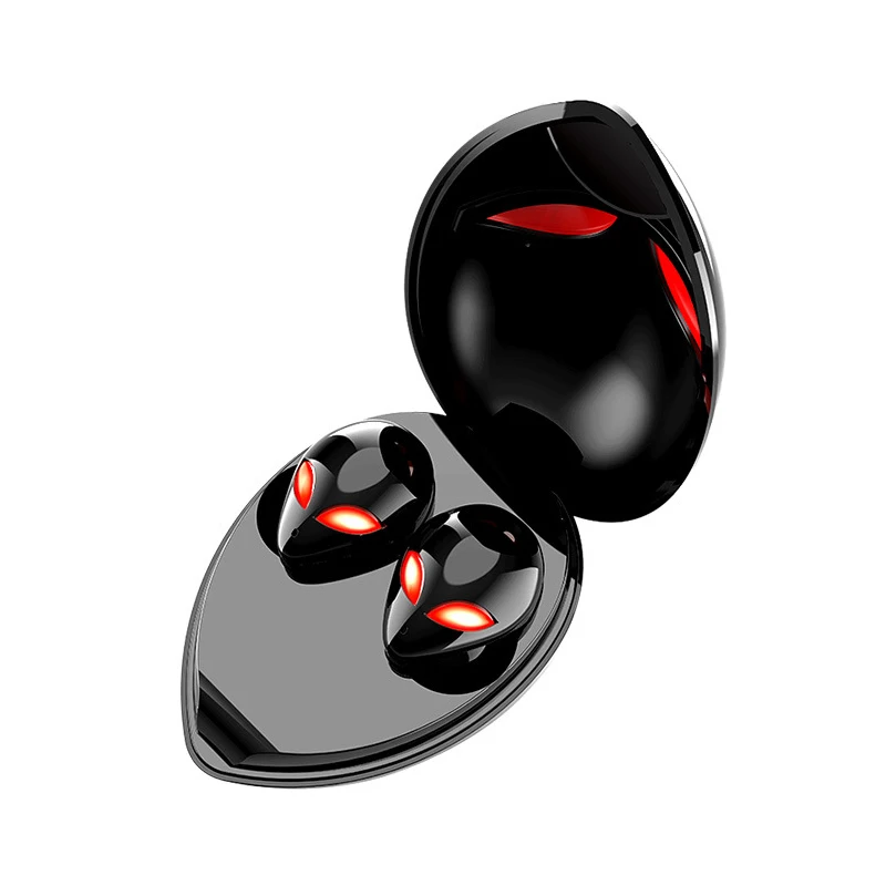 

2021 Hot Sale Touch Control Surround Stereo In-ear Alien Design TWS 5.0 Wireless Blue-Tooth Earbuds, Black white