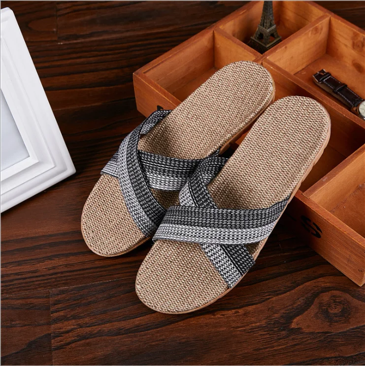 
Flax house indoor linen slippers for home 