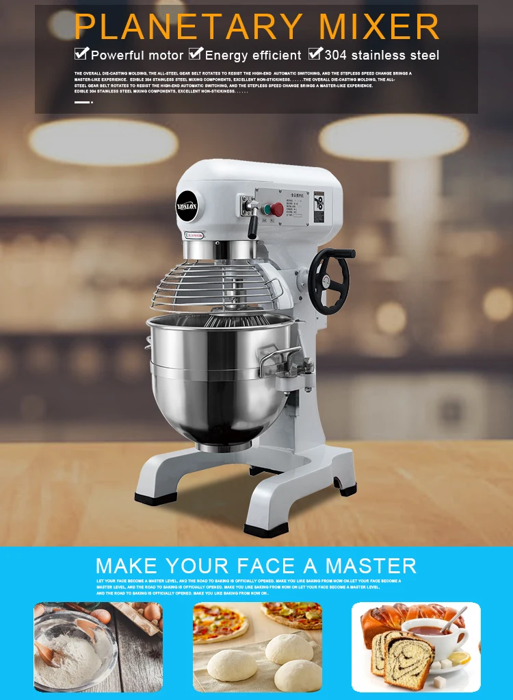 Yoslon 40l Electric Power Bread Food Flour Mixer Commercial