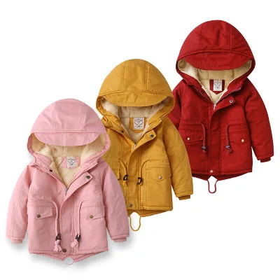 

Children Winter Fleece Outdoor Jackets for Boys Hooded Warm Kids Boy Outerwear Windbreaker Autumn Casual Baby Boy Coats Clothing