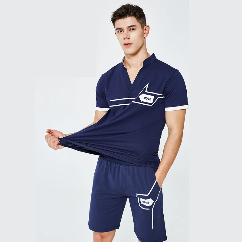 

Wholesale OEM Service Casual Men's Two Piece Shirt And Pants Sets Men's Shorts Suit Shirt And Short Set, Picture shows