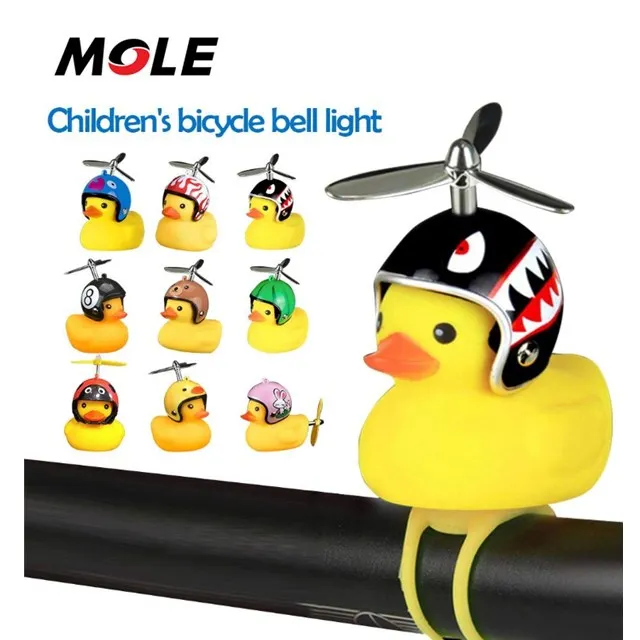 

Bicycle Lights Bell Safe Durable Battery Powered 45 Decibels Sound Easy to Install Lovely Cute Duck Handlebar Bell Light, Yellow