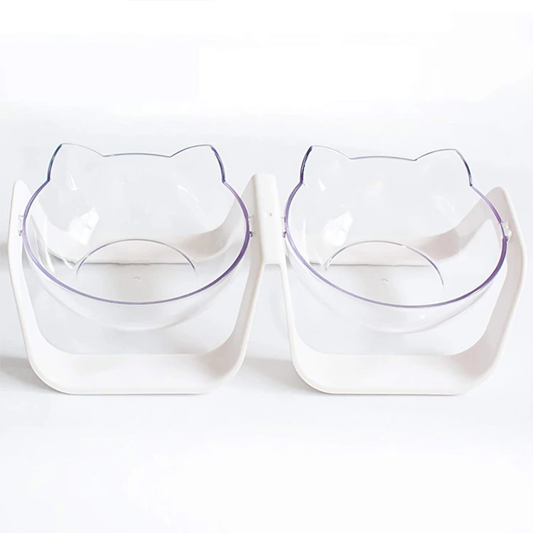 

Wholesale Eco-friend Plastic Pet food bowl Pet cat dog Food and Water Bowls Bowl Set Plastic, White, black
