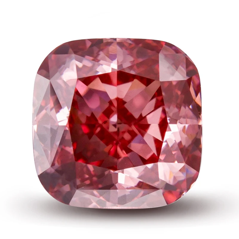 

Colored Cushion CVD Fancy Deep Pink Lab Grown Diamonds