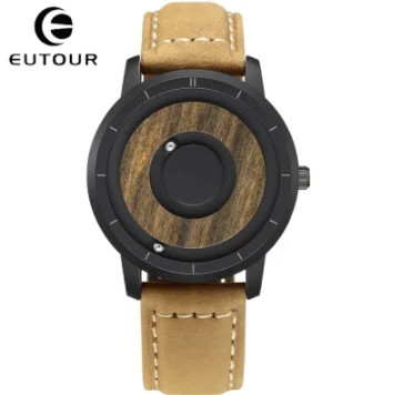 

Magnetic Ball Watch EUTOUR E019 Men Canvas Leather Strap men Wristwatch Fashion Bracelet Waterproof Quartz Watch Male Clock