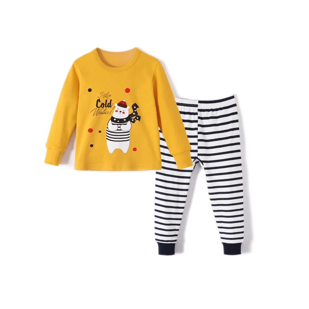 

Children High Level Cotton Good Quality Warm Pyjamas Sleepwear Kids Loungewear Thermal Cartoon Pajamas Sets For Boy And Girl, Picture