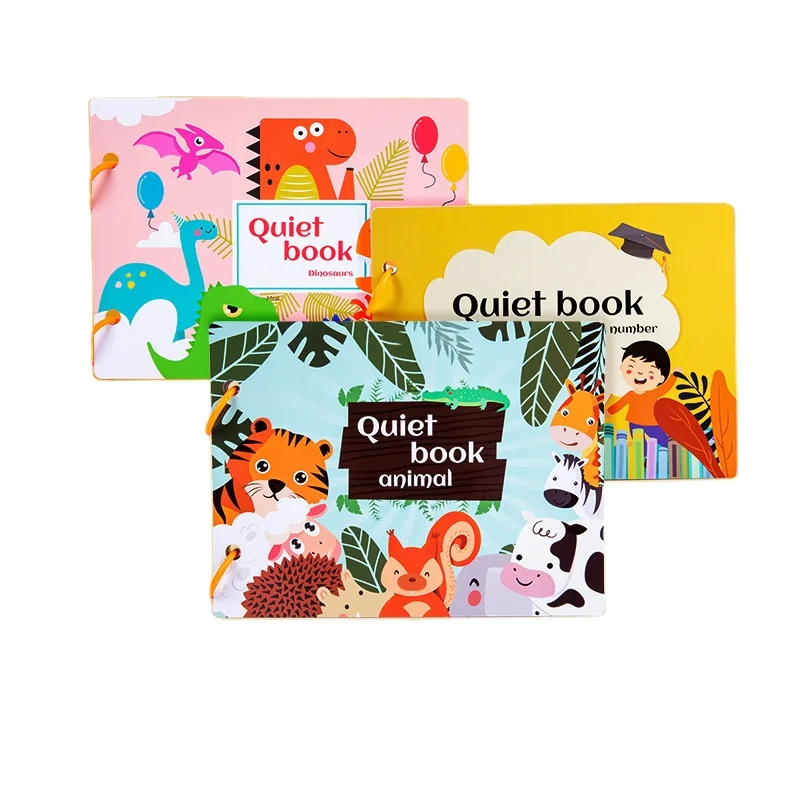 

Children's Animal Montessori Busy Book Early Educational Traffics Book Sticker Quiet Book For Toddlers