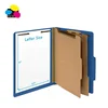 High Quality Handmade 2 Dividers 6Faces Dark Blue Stationery Classification Pressboard File Folder