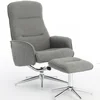 Modern Design Leisure Soft and Warm Fabric Manual Swivel Living Room Furniture Sofa Recliner chair With Ottoman