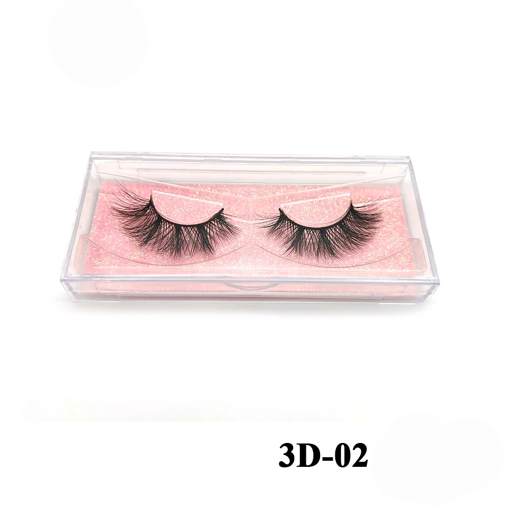 

Wholesale Custom Box long soft 3d lahes 25 mm vendors mink eyelashs, Black color