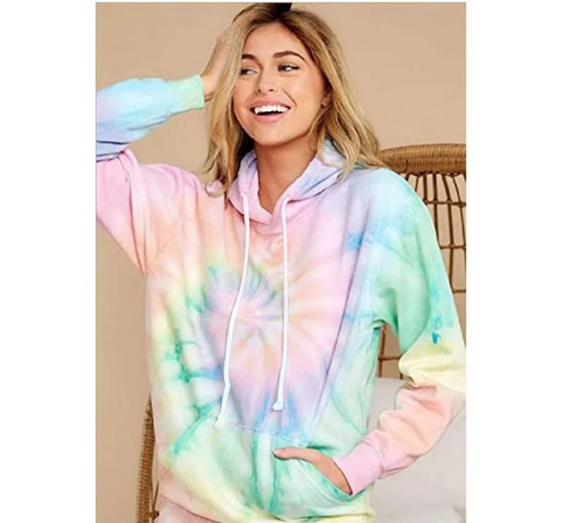 

Hoodie Streetwear Oversized Pullover Sweatshirt with Pocket Tie Dye Hoodies