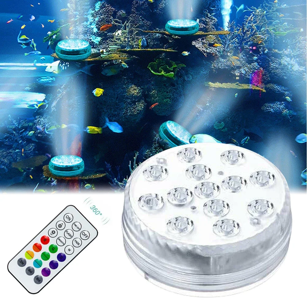 

New Colorful Aquarium Led Diving Lights Aquatic Plant Lighting Fish Tank Decor Waterproof Underwater Automated Lamp Fish Tank, White