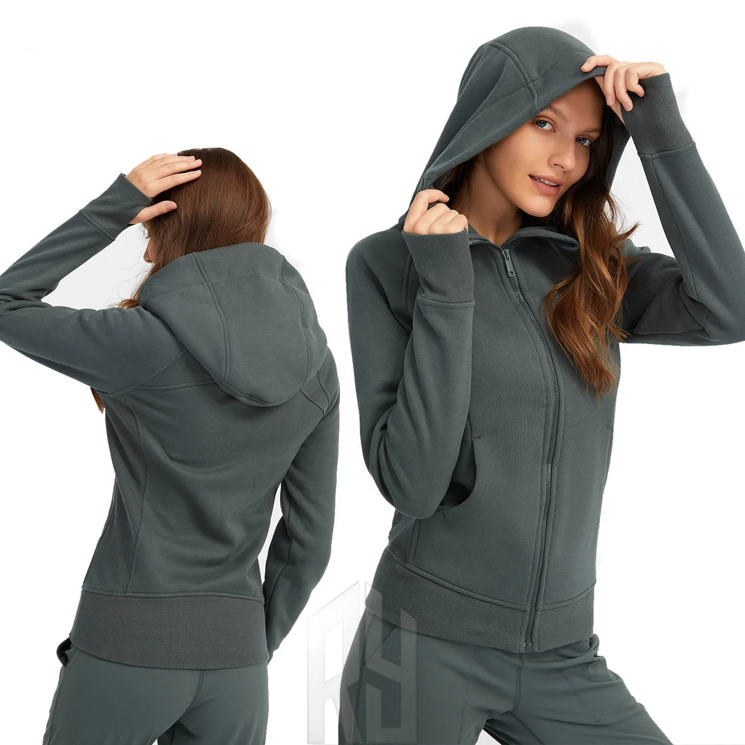 

Clothing manufacturers thickened warm hooded yoga training gym hoodie autumn winter jacket women's hoodies