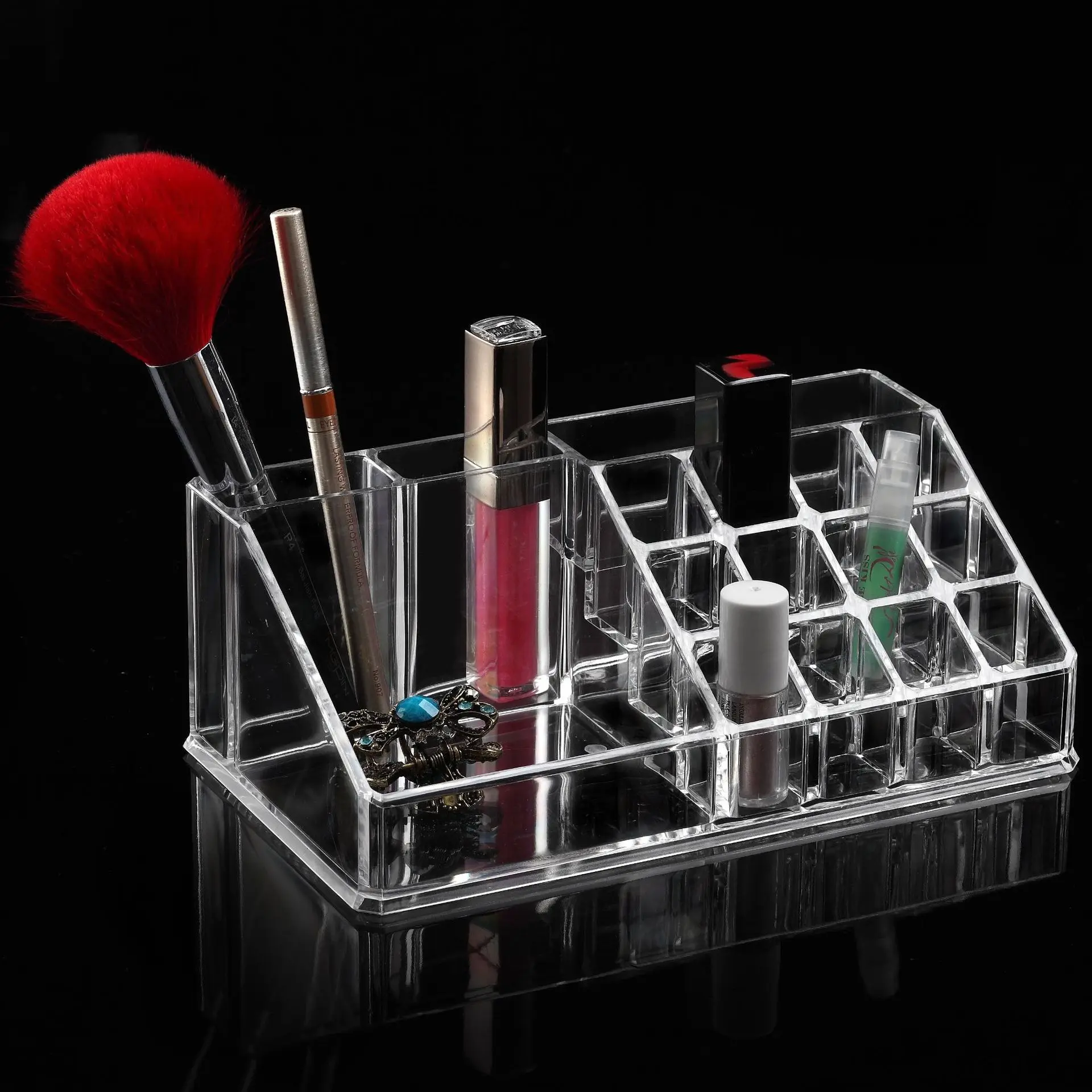 Large capacity lipstick holder make up drawers box acrylic cosmetic organizer
